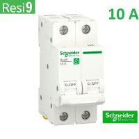Автоматический выключатель 2Р 10А, C, 6кА, Schneider Electric RESI9 (R9F12210)